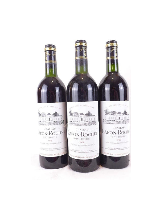 1978 - saint-estèphe - château lafon-rochet grand cru classé lot de 3 bouteilles - rouge - bordeaux - Just Wines 