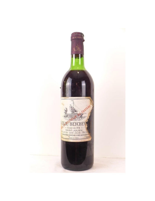 1978 - saint-julien - château beychevelle grand cru classé (étiquette déchirée droite) - rouge - bordeaux - Just Wines 