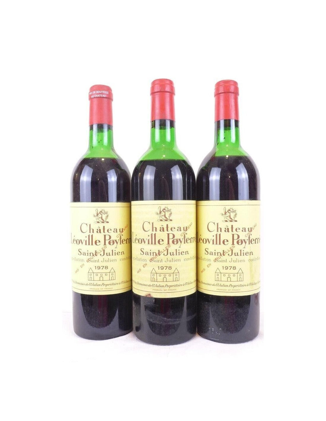 1978 - saint-julien - château léoville poyferré grand cru classé lot de 3 bouteilles - rouge - bordeaux - Just Wines 