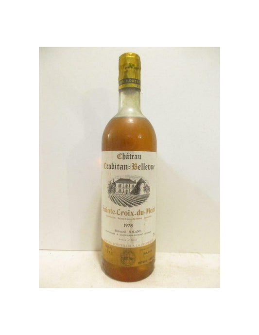 1978 - sainte-croix du mont - château crabitan-bellevue (capsule abîmée) - liquoreux - bordeaux - Just Wines 