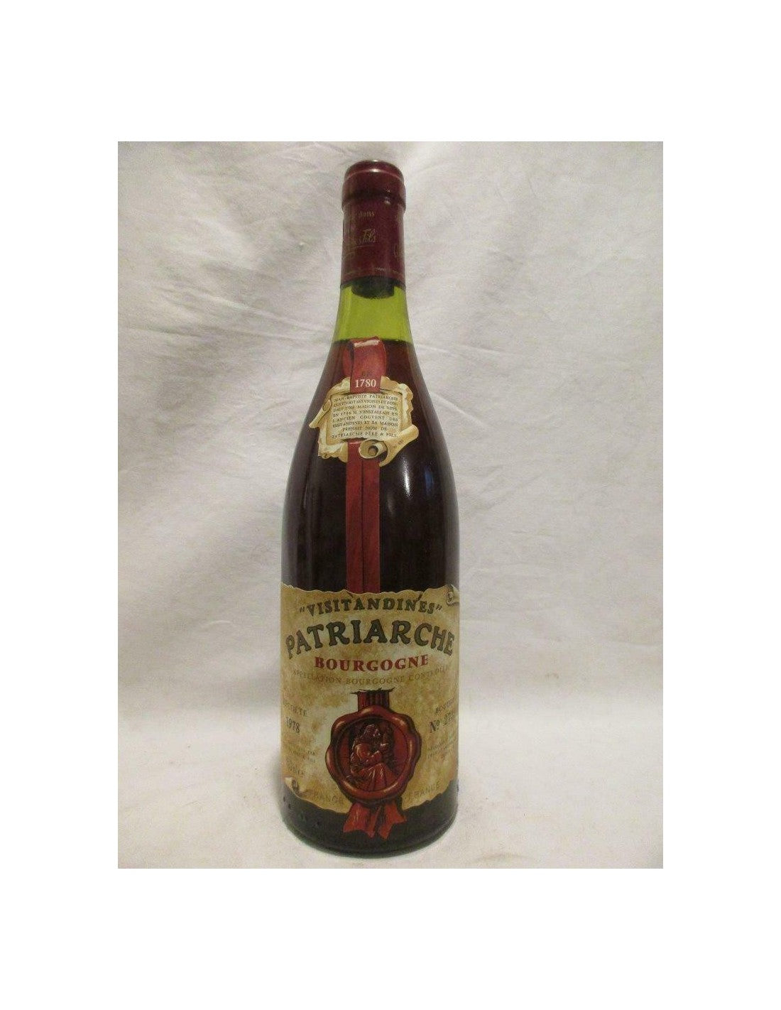 1978 - visitandines - patriarche - rouge - bourgogne - Just Wines 