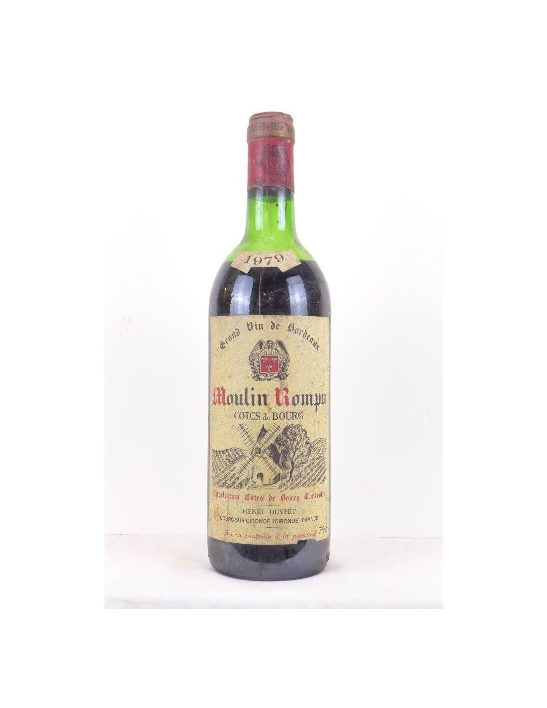 1979 - côtes de bourg - moulin rompu - rouge - bordeaux - Just Wines 