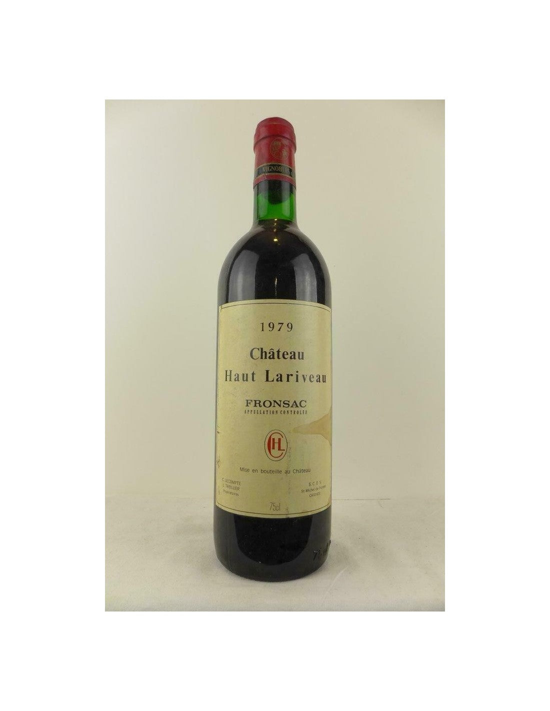 1979 - fronsac - château haut lariveau - rouge - bordeaux - Just Wines 