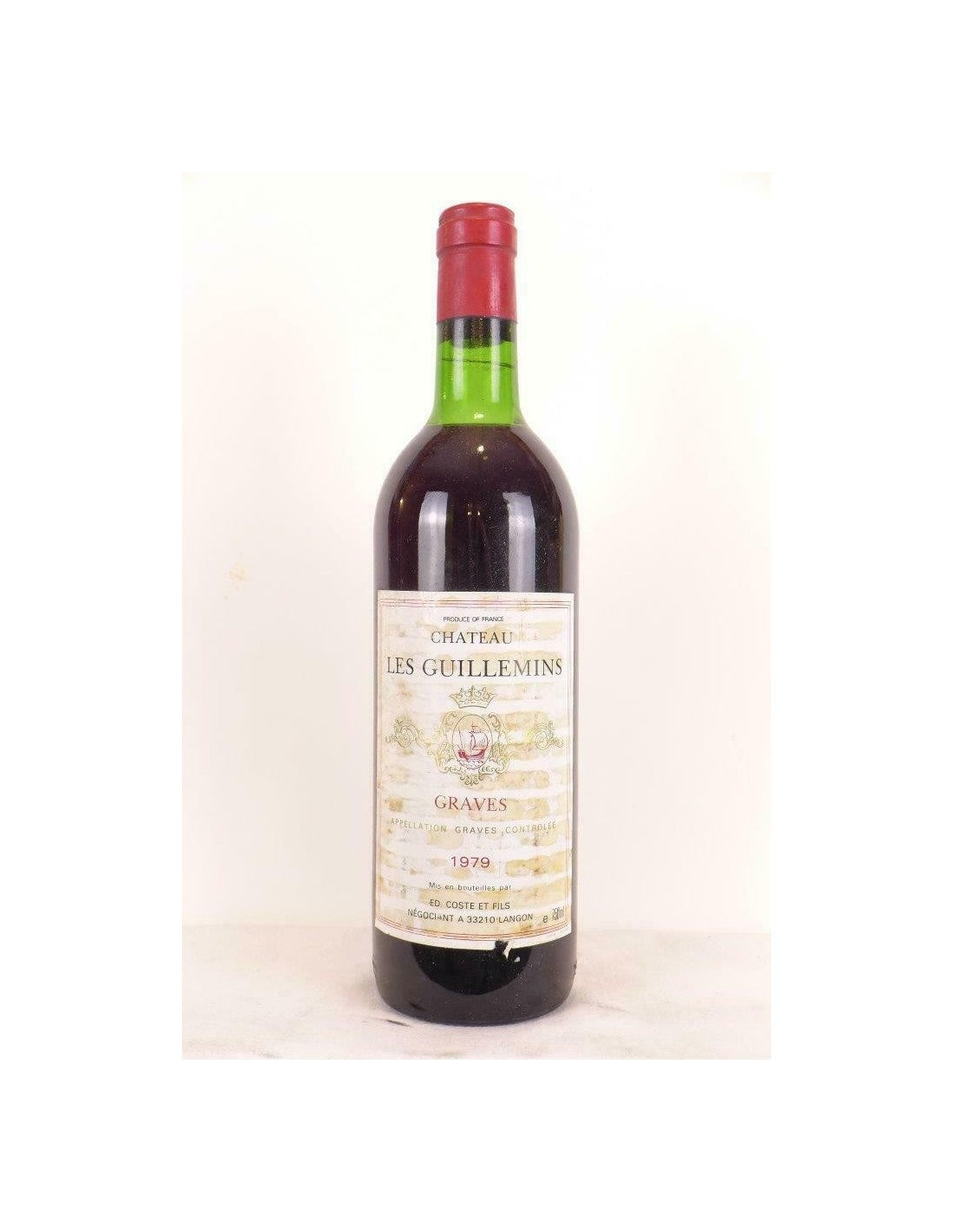 1979 - graves - château les guillemeins - rouge - bordeaux - Just Wines 