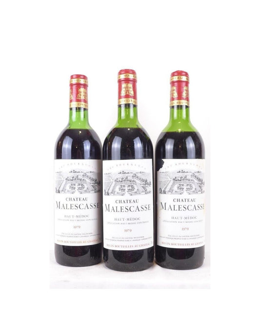 1979 - haut-médoc - château malescasse cru bourgeois lot de 3 bouteilles - rouge - bordeaux - Just Wines 