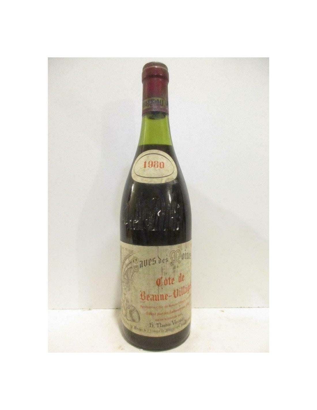 1980 - beaune - naudin-varrault caves des moines - rouge - bourgogne - Just Wines 