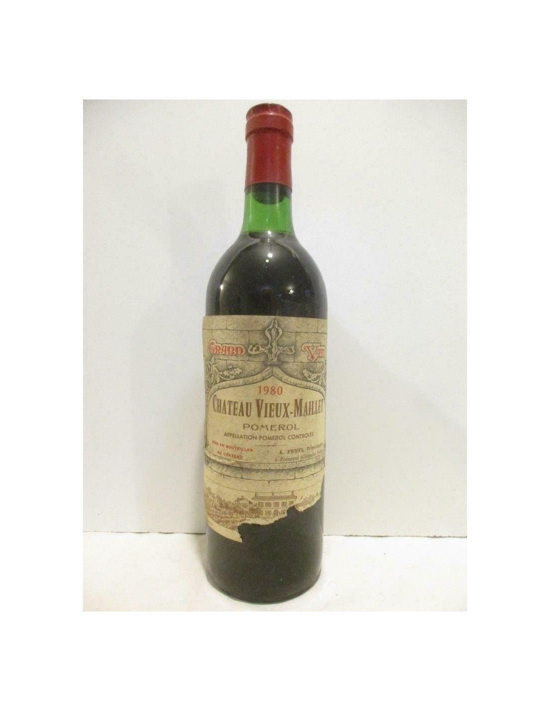 1980 - pomerol - château vieux-maillet (étiquette déchirée) - Rouge - bordeaux - Just Wines 