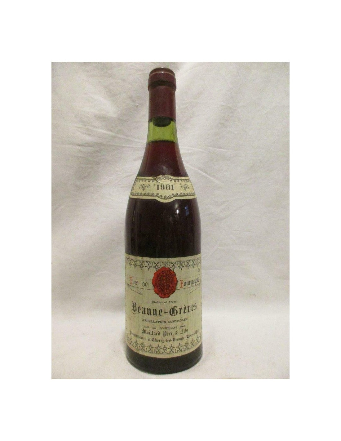 1981 - beaune-grèves - maillard père et fils - rouge - bourgogne - Just Wines 