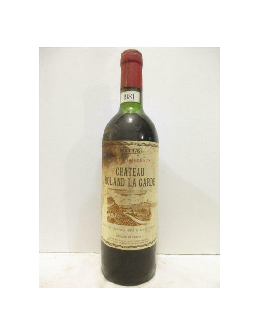 1981 - blaye - château roland la garde (étiquette tâchée) - rouge - bordeaux - Just Wines 