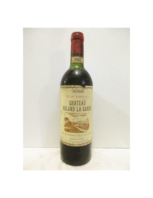 1981 - blaye - château roland la garde - rouge - bordeaux - Just Wines 