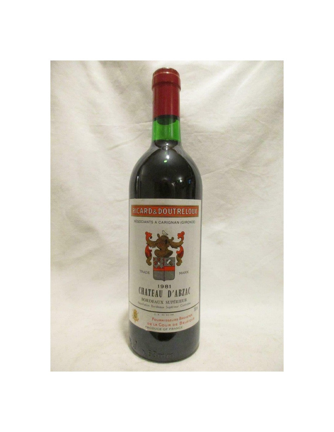 1981 - bordeaux supérieur - château d'abzac - rouge - bordeaux - Just Wines 