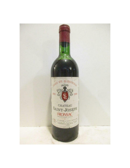 1981 - fronsac - château saint-joseph - rouge - bordeaux - Just Wines 