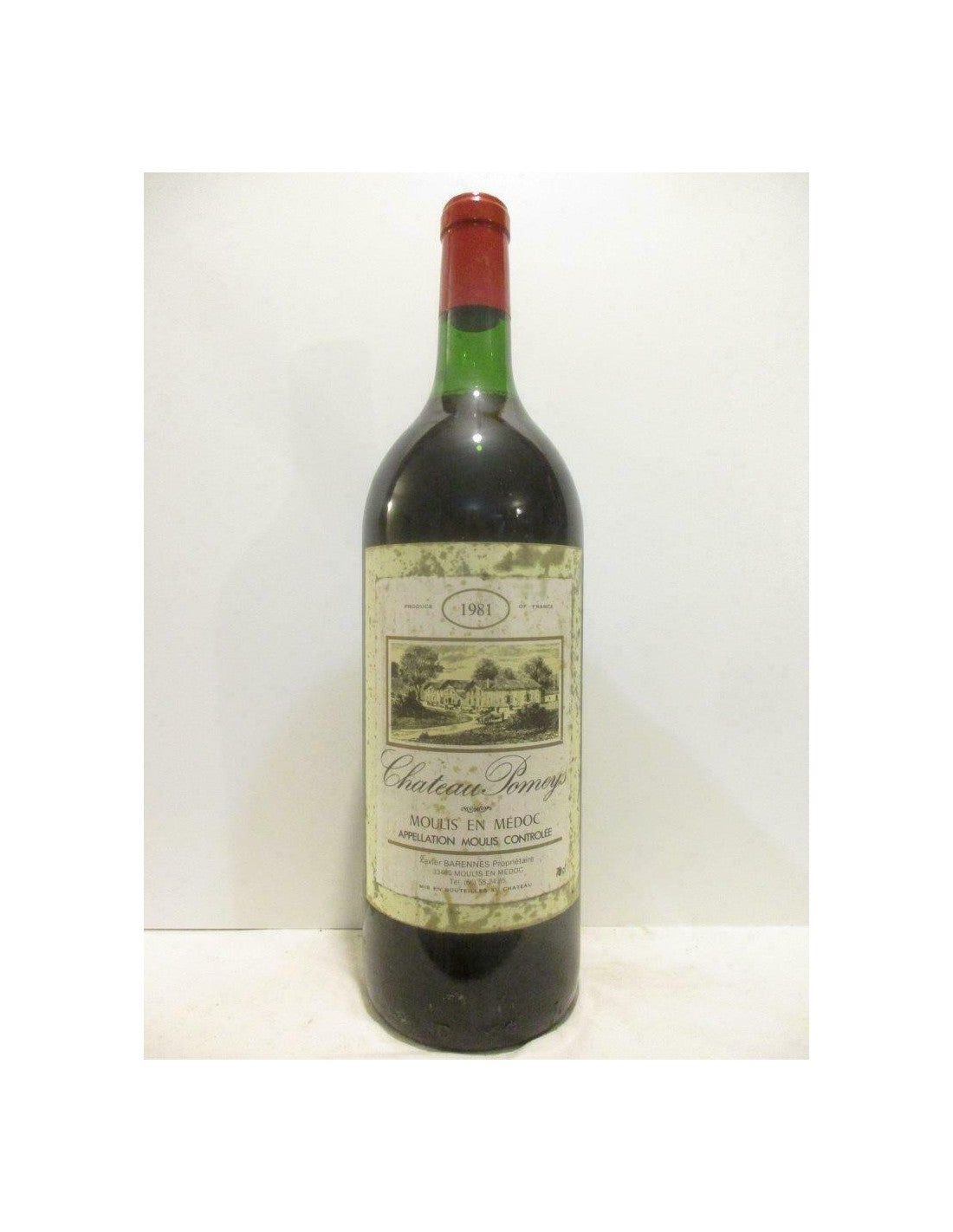 1981 - moulis - château pomeys magnum 150 cl - rouge - bordeaux - Just Wines 