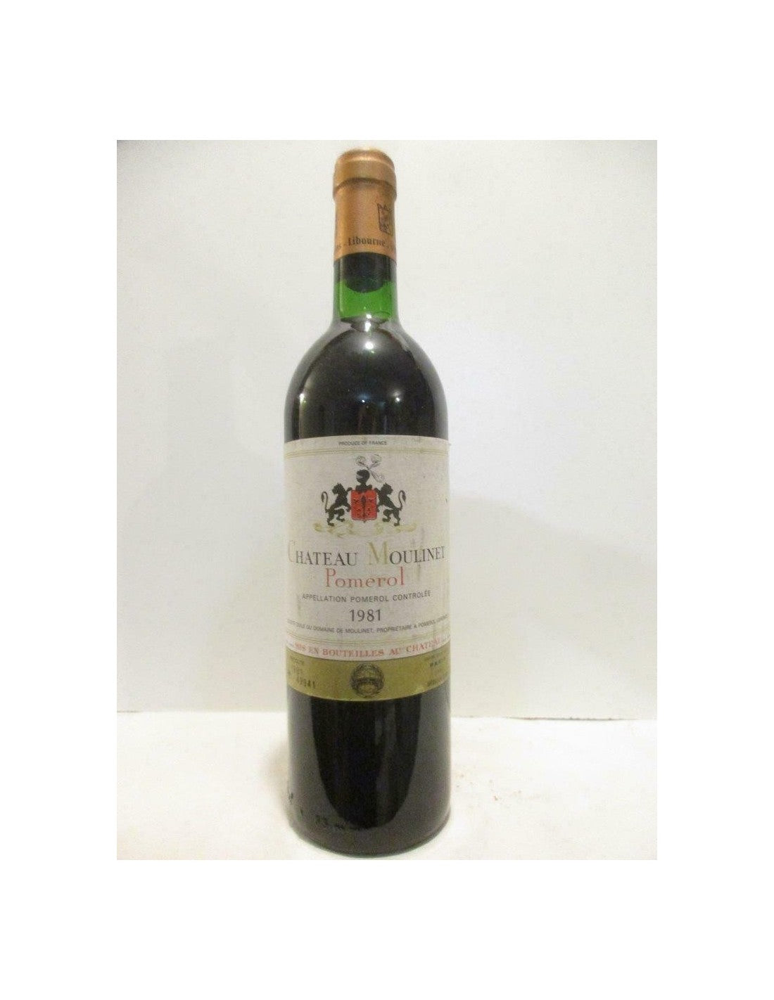 1981 - pomerol - château moulinet (b2) - rouge - bordeaux - Just Wines 