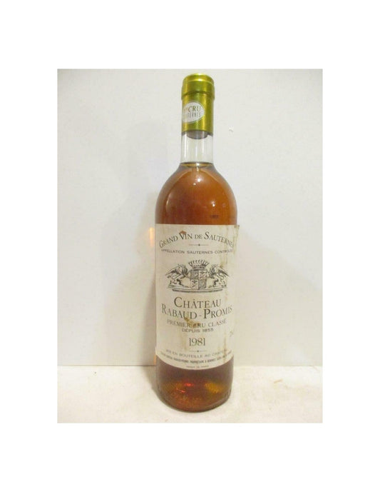 1981 - sauternes - château rabaud promis grand cru classé - liquoreux - bordeaux - Just Wines 