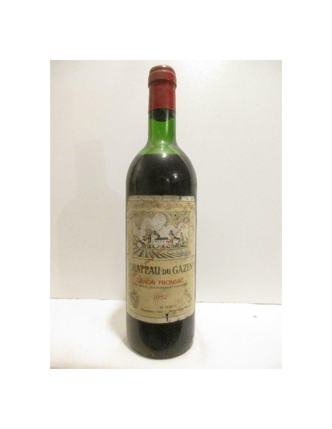 1982 - canon-fronsac - château du gazin (étiquette tâchée) - rouge - bordeaux - Just Wines 