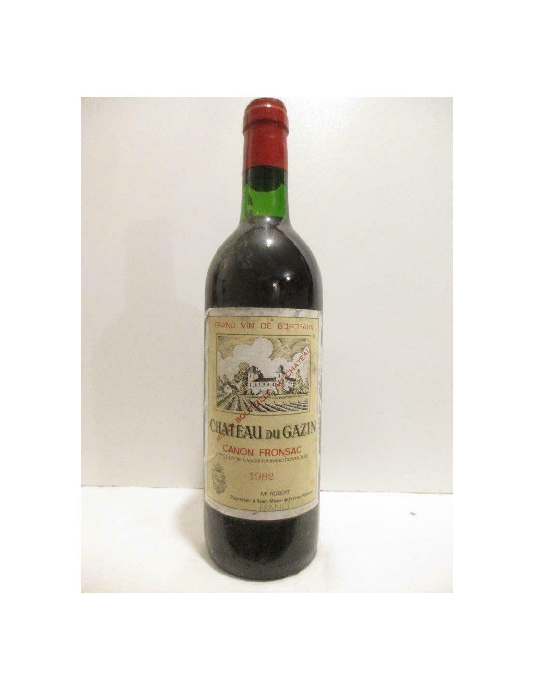 1982 - canon-fronsac - château du gazin - rouge - bordeaux - Just Wines 