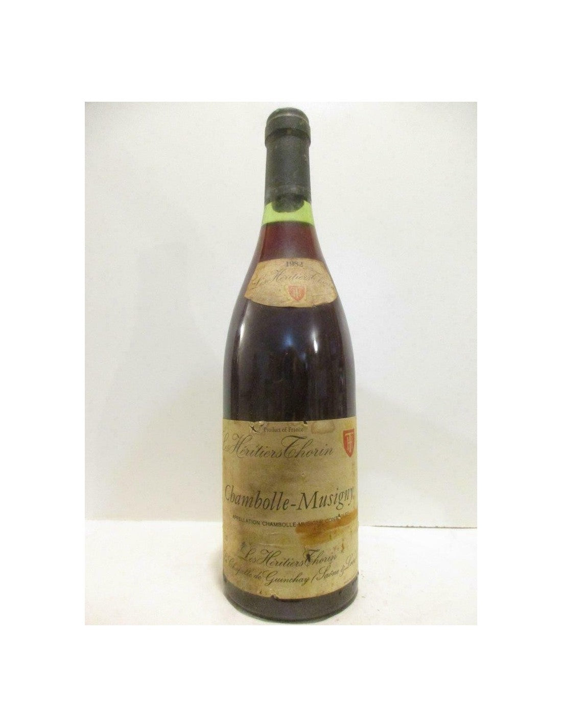 1982 - chambolle-musigny - les héritiers thorin (étiquette sale) - rouge - bourgogne - Just Wines 