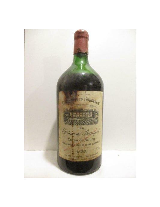 1982 - côtes de bourg - château du bousquet (traces de coulures) 300 cl - rouge - bordeaux - Just Wines 