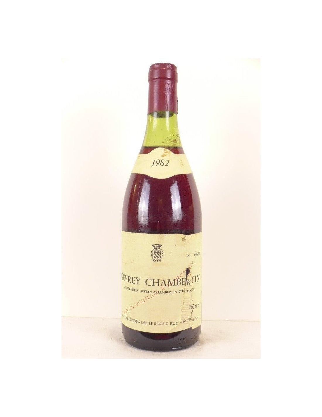 1982 - gevrey-chambertin - compagnons des muids du roy (étiquette abîmée) - rouge - bourgogne - Just Wines 