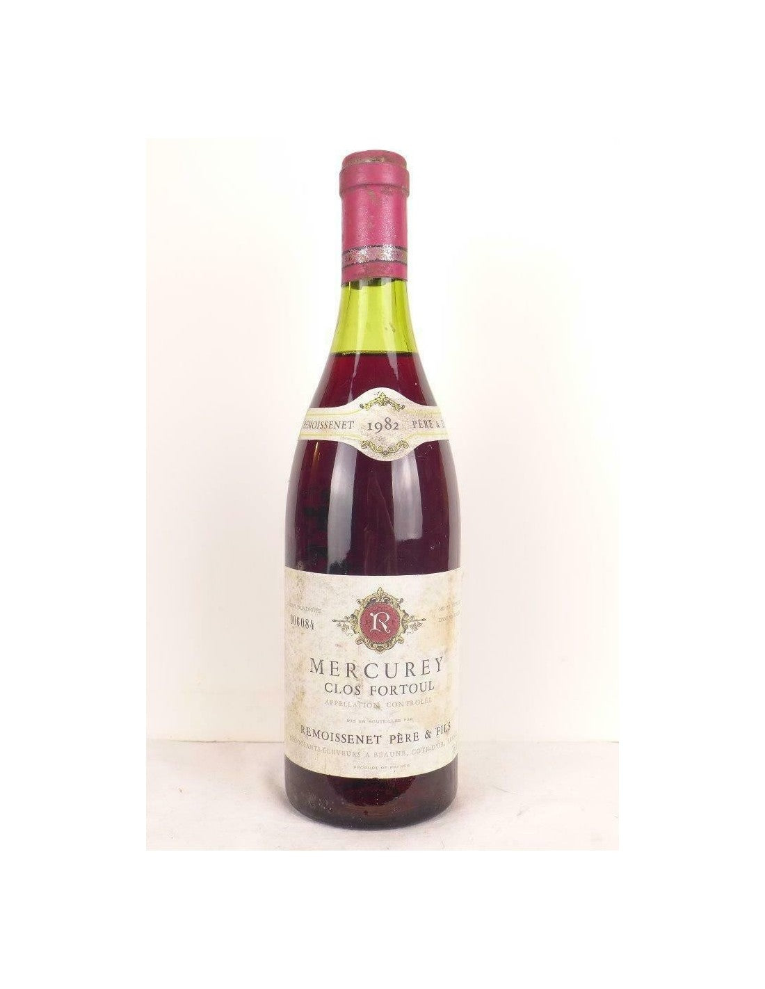 1982 - mercurey - remoissenet clos fortoul - rouge - bourgogne - Just Wines 