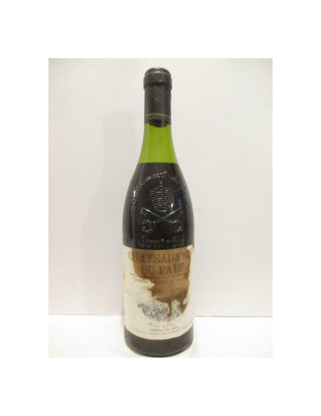 1983 - châteauneuf du pape - domaine du clos de val aouri (étiquette tâchée) - rouge - rhône - Just Wines 