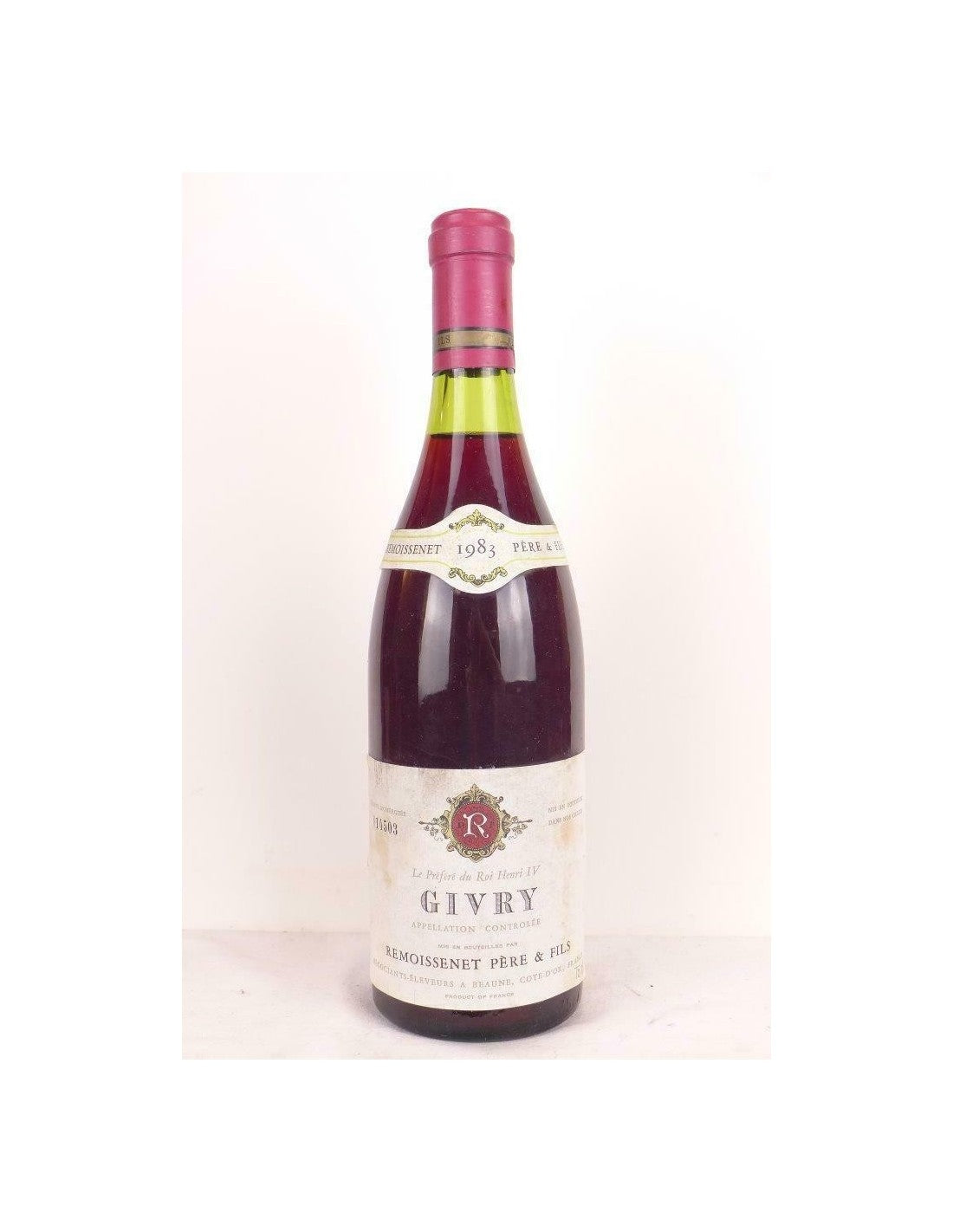 1983 - givry - remoissenet - rouge - bourgogne - Just Wines 