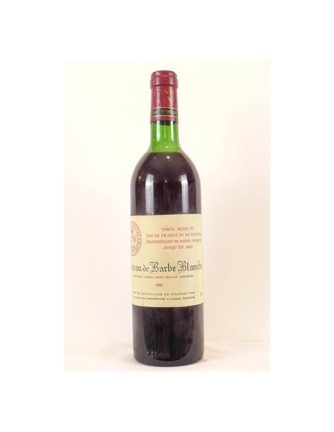 1983 - lussac saint-émilion - château de barbe blanche vinée roi henri IV propriétaire jusqu'en 1602 - rouge - bordeaux - Just Wines 