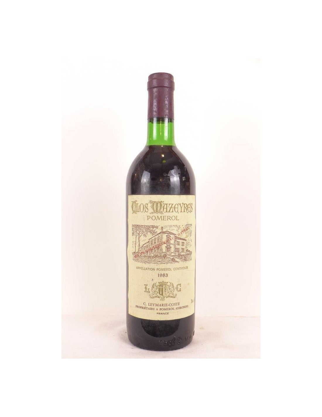 1983 - pomerol - clos mazeyres - rouge - bordeaux - Just Wines 