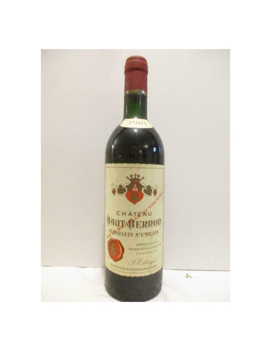 1983 - puisseguin saint-émilion - château haut-bernon - rouge - bordeaux - Just Wines 