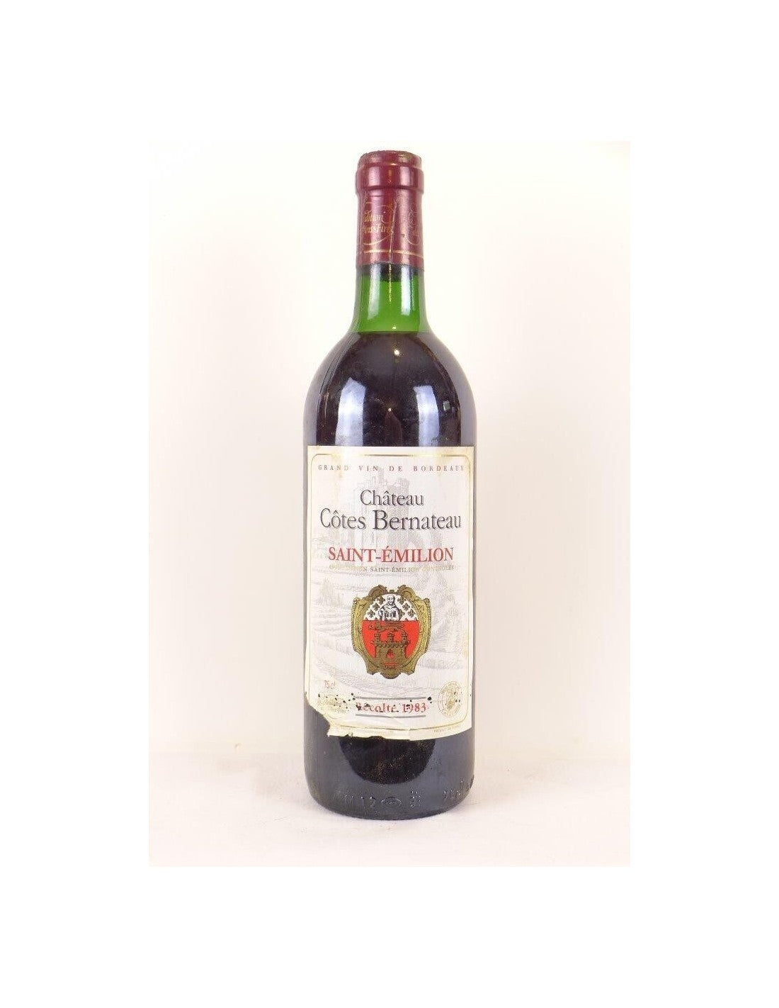 1983 - saint-émilion - château côtes bernateau (étiquette déchirée) - rouge - bordeaux - Just Wines 