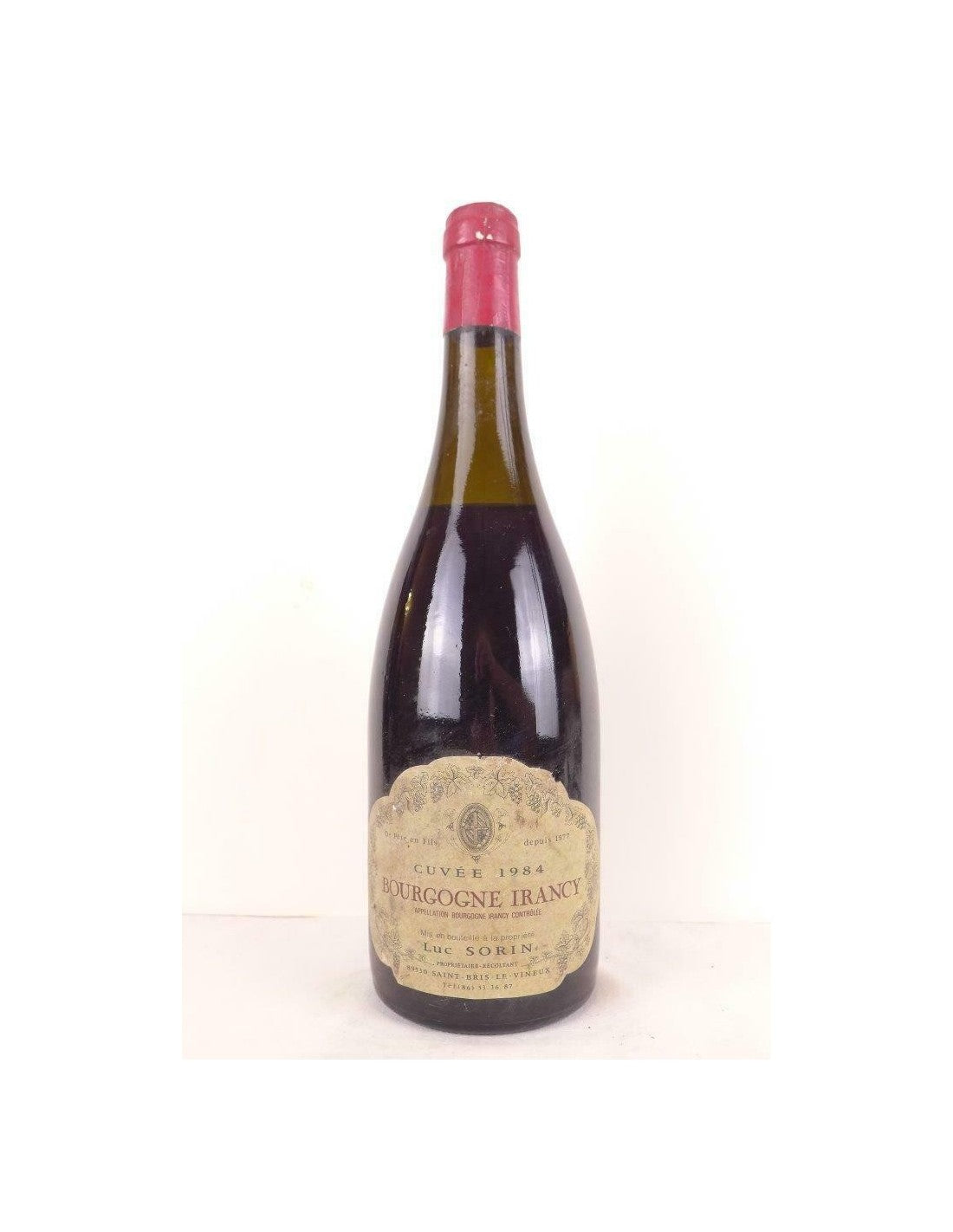 1984 - irancy - luc sorin - rouge - bourgogne - Just Wines 