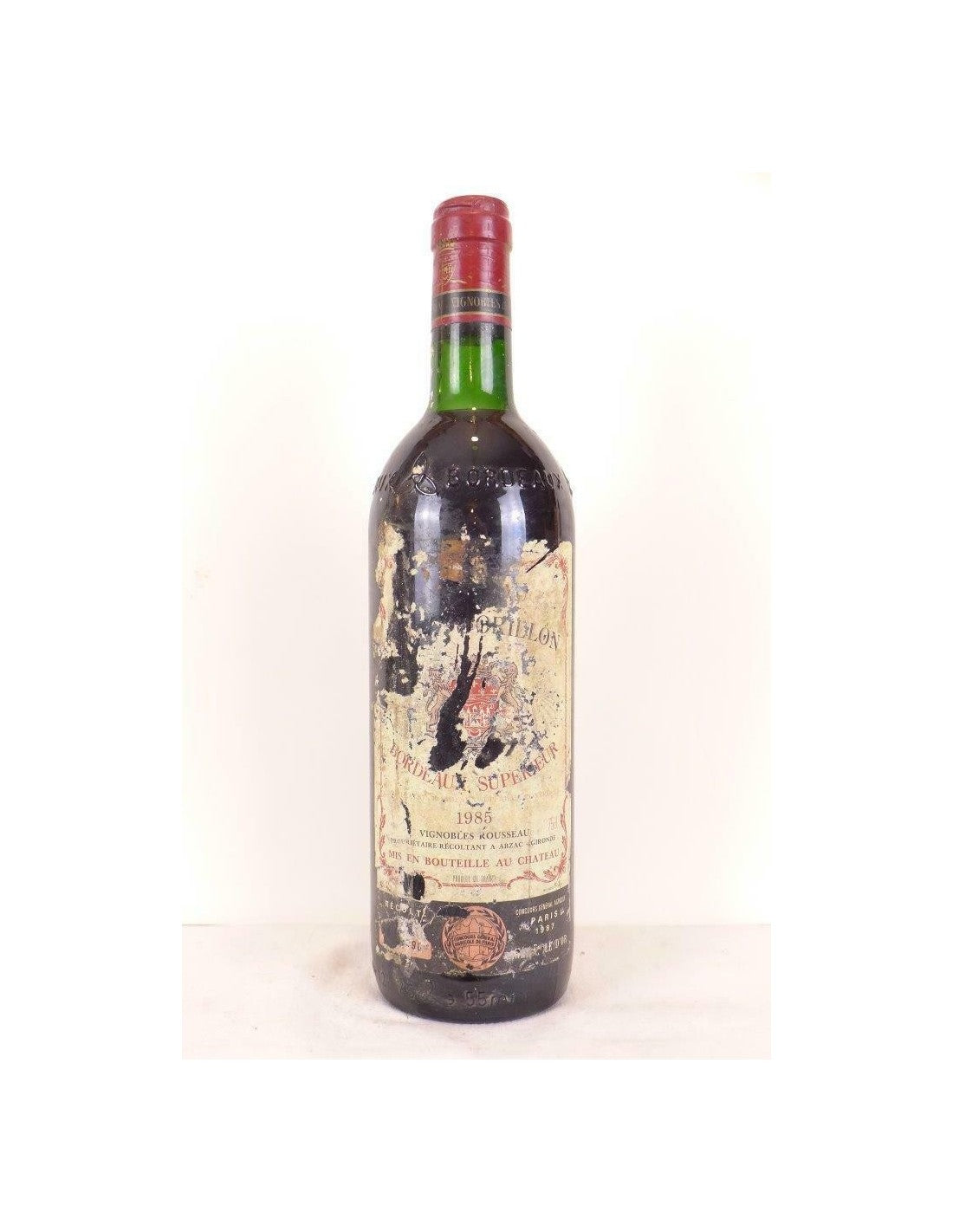 1985 - bordeaux supérieur - château haut-sorillon (étiquette abîmée b5) - rouge - bordeaux - Just Wines 