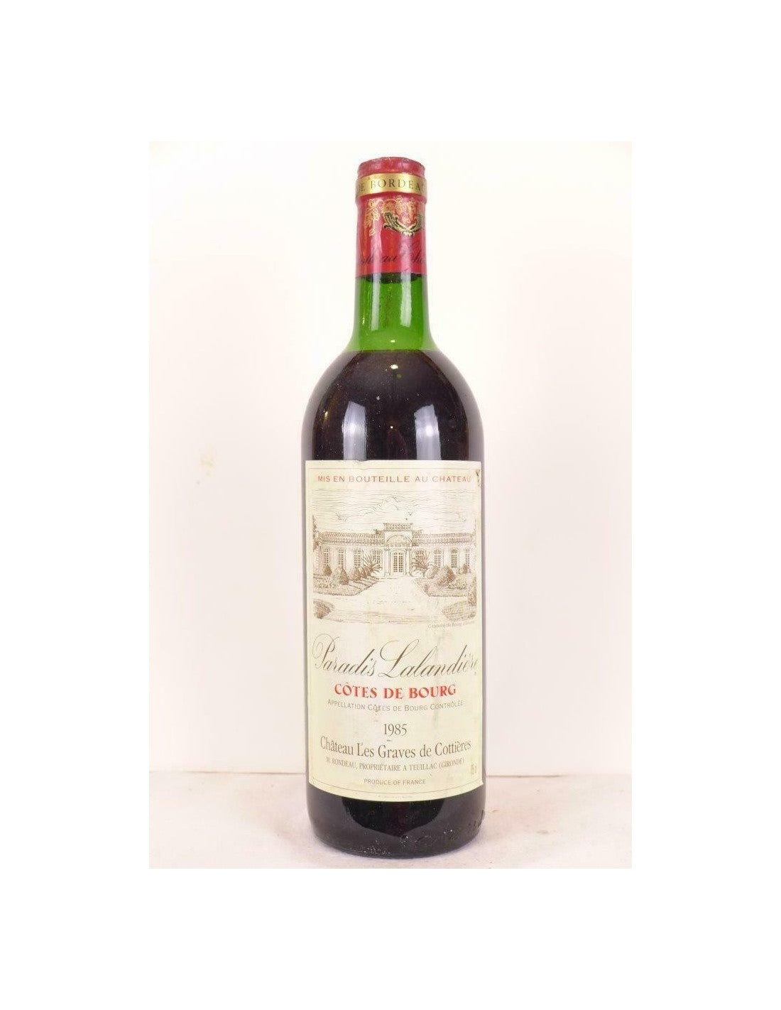 1985 - côtes de bourg - paradis lalandière - rouge - bordeaux - Just Wines 