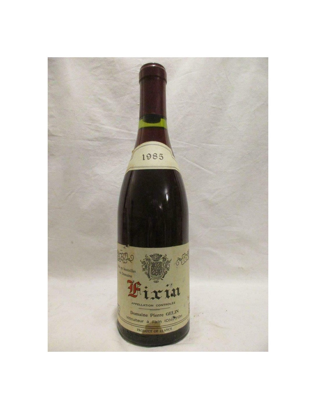 1985 - fixin - pierre gelin - rouge - bourgogne - Just Wines 