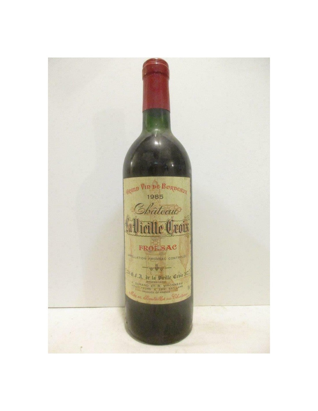 1985 - fronsac - château la vieille croix - rouge - bordeaux - Just Wines 