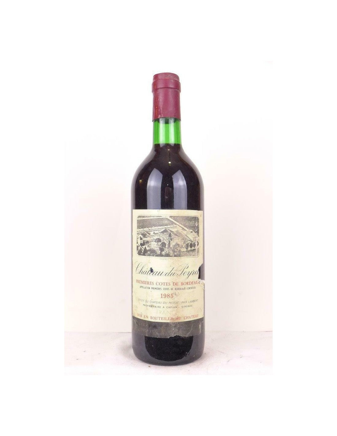 1985 - premières côtes de bordeaux - château du peyrat (étiquette abîmée) - rouge - bordeaux - Just Wines 