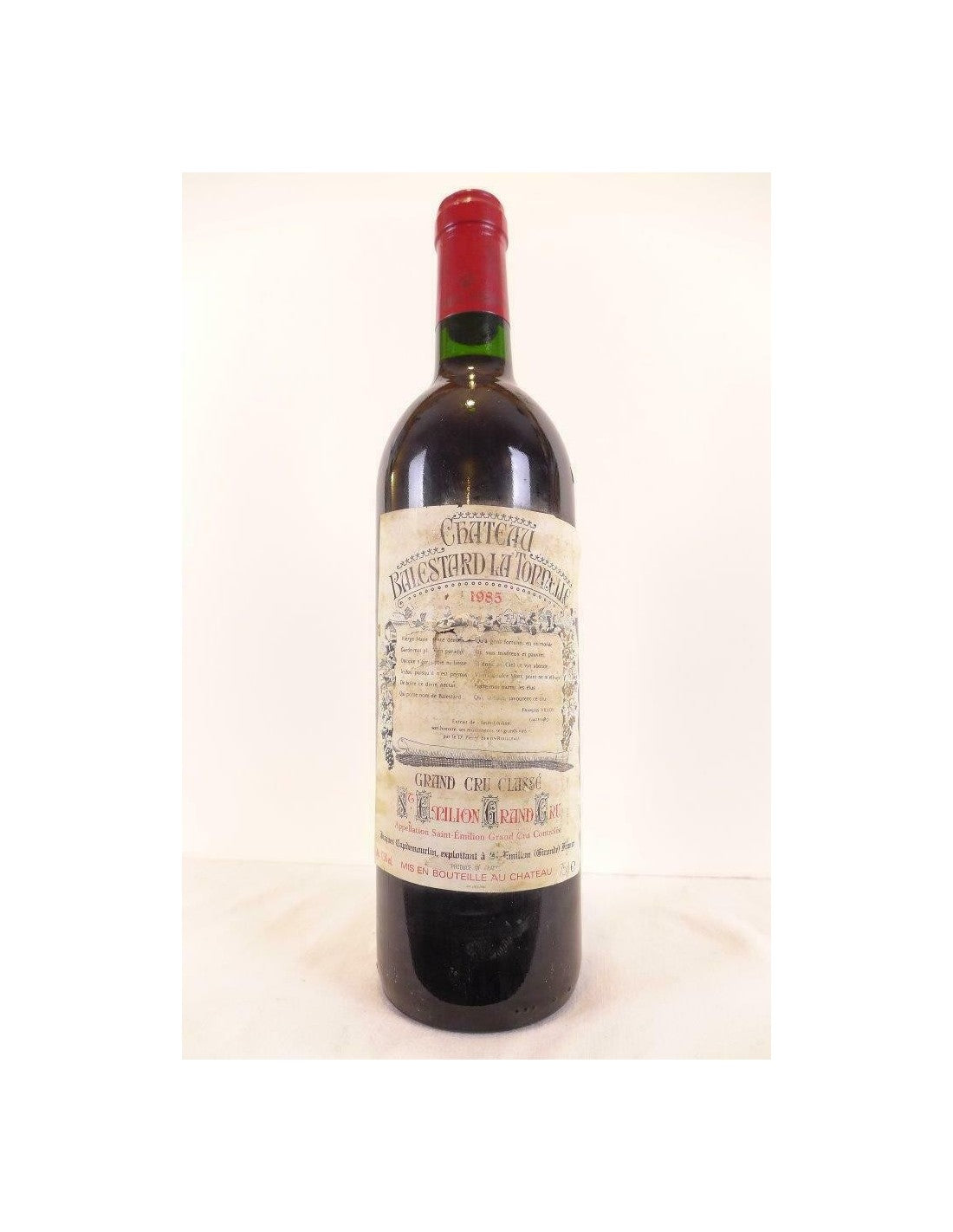 1985 - saint-émilion - château balestard la tonnelle grand cru classé (étiquette abîmée) - rouge - bordeaux - Just Wines 