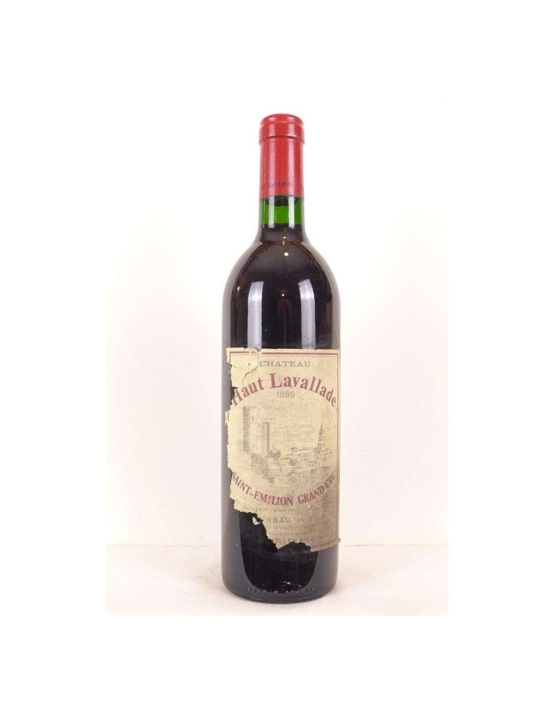 1985 - saint-émilion - château haut lavallade grand cru (étiquette déchirée) - rouge - bordeaux - Just Wines 