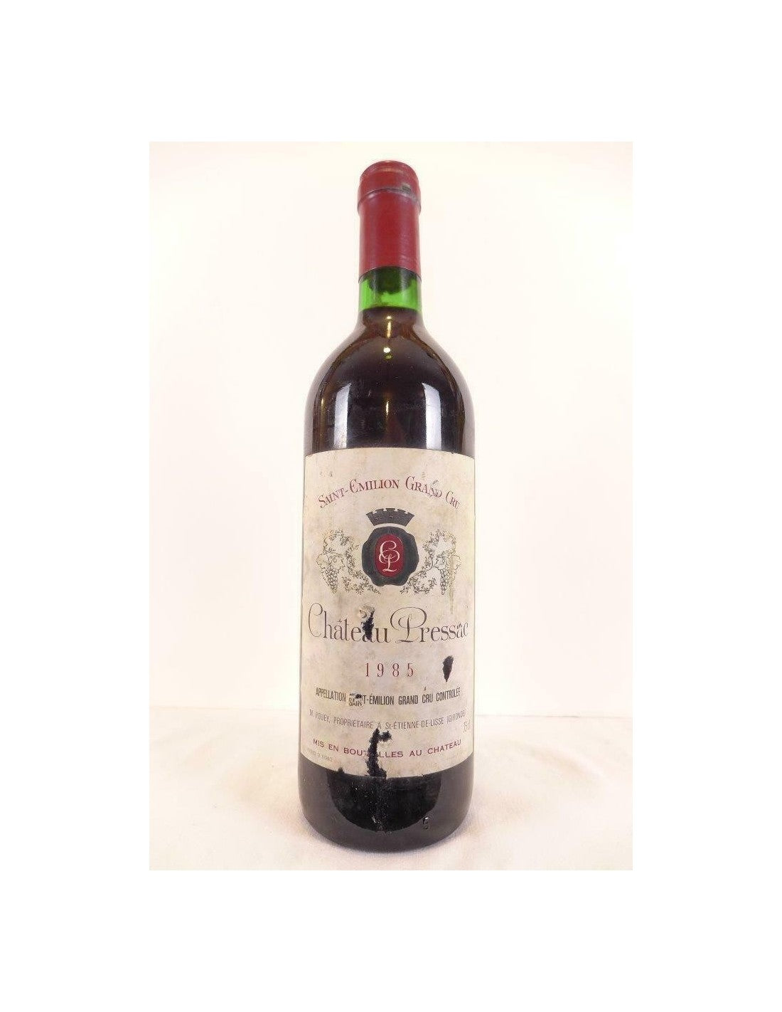 1985 - saint-émilion - château pressac grand cru (étiquette abîmée) - rouge - bordeaux - Just Wines 