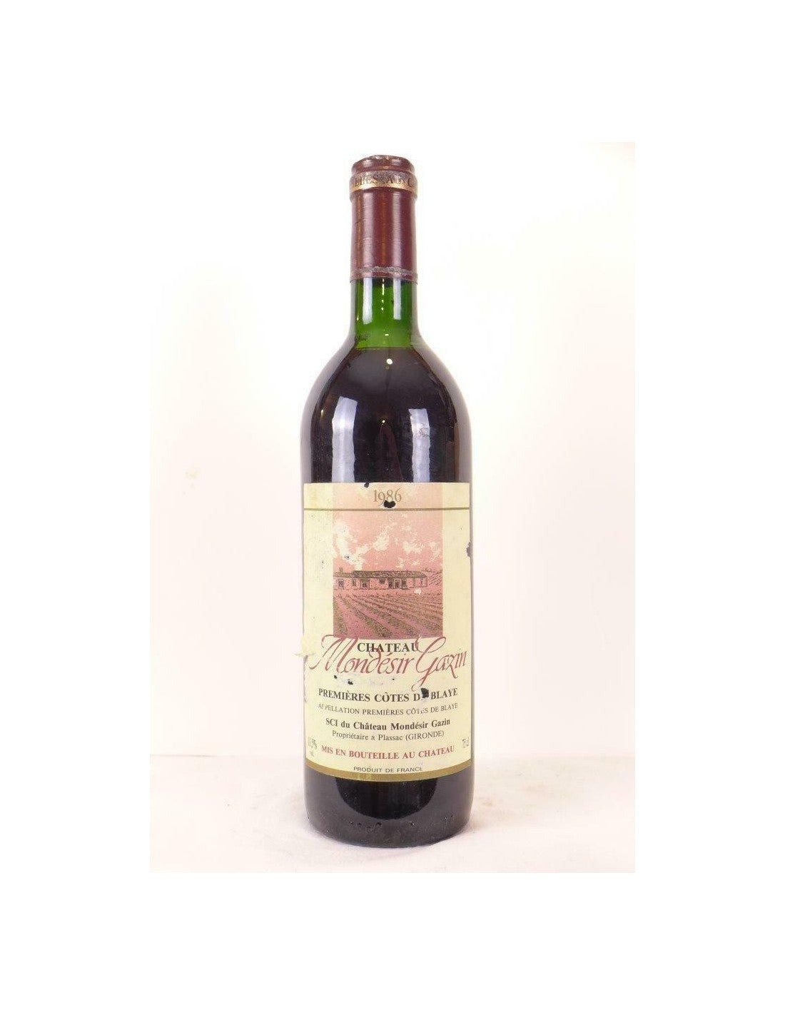 1986 - blaye - château mondésir gazin - rouge - bordeaux - Just Wines 