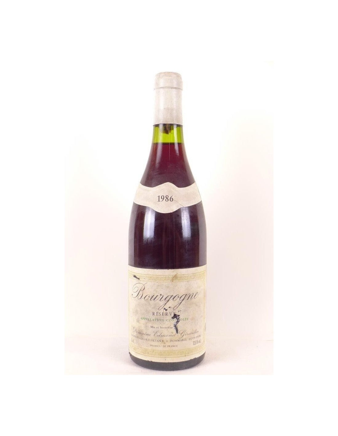 1986 - bourgogne - edmond girardin réserve (étiquette abîmée) - rouge - bourgogne - Just Wines 