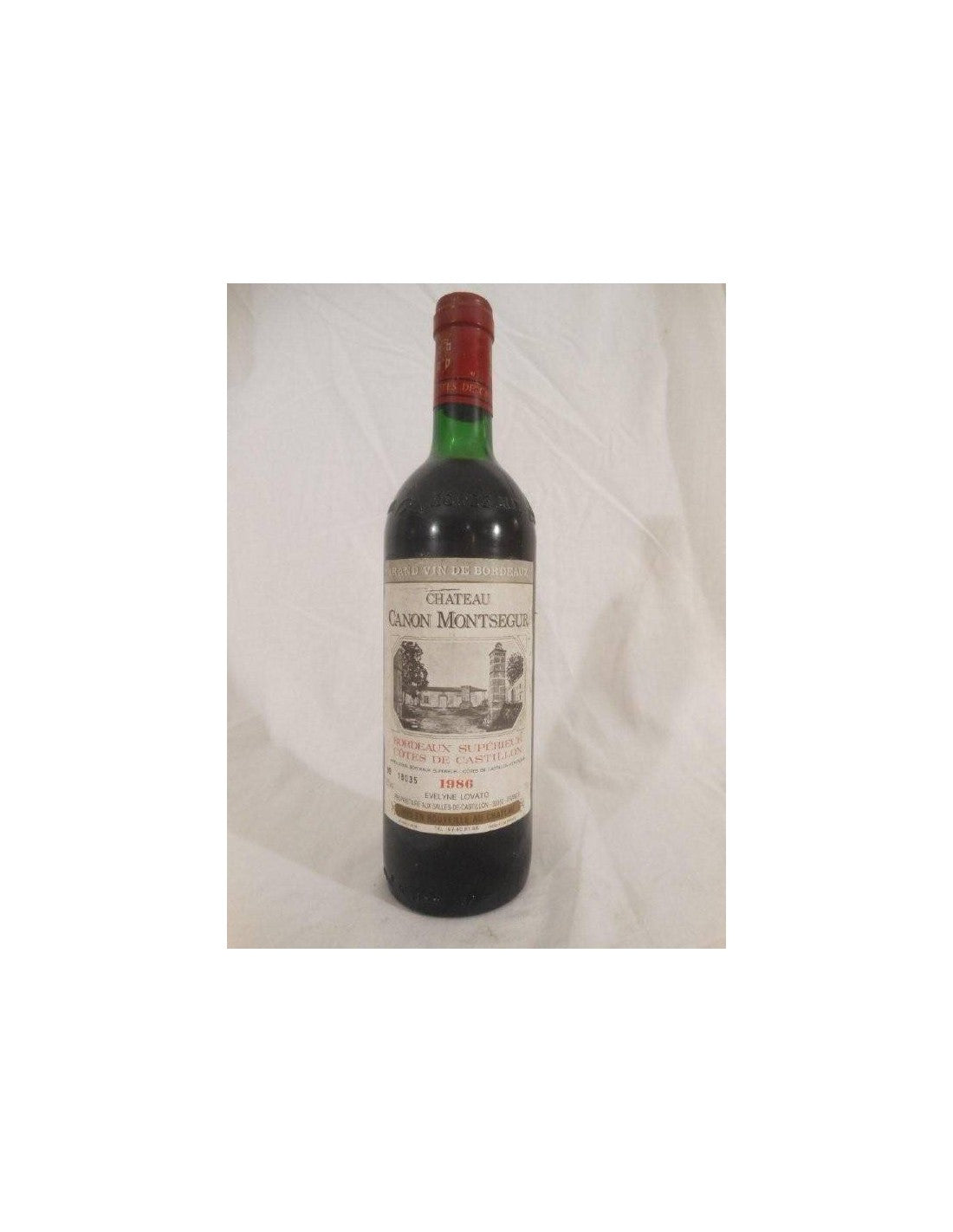 1986 - côtes de castillon - château canon montségur evelyne lovato - rouge - bordeaux - Just Wines 