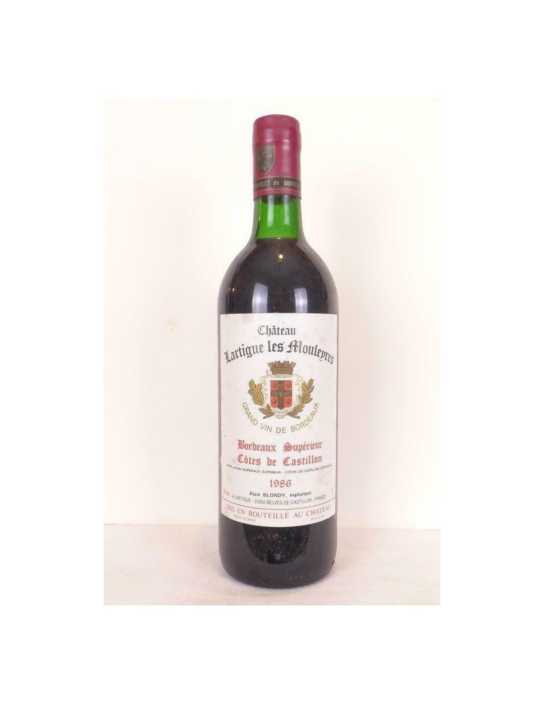 1986 - côtes de castillon - château lartigue les mouleyres - rouge - bordeaux - Just Wines 