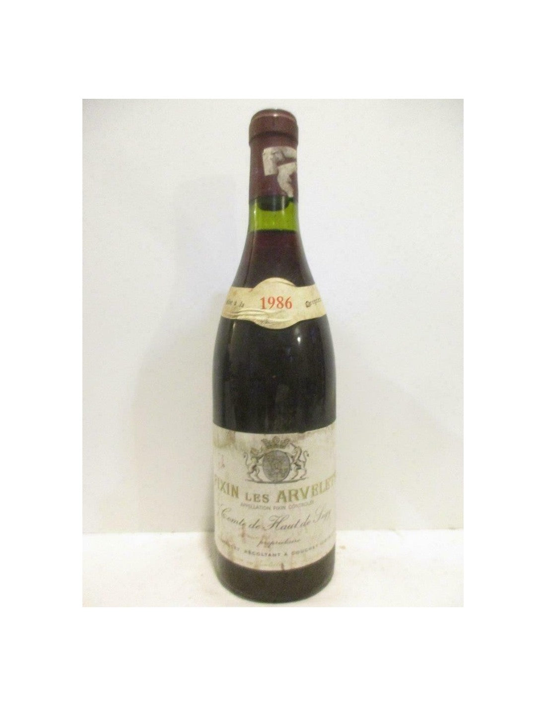 1986 - fixin - comte de haut de sigy les arvelets - rouge - bourgogne - Just Wines 