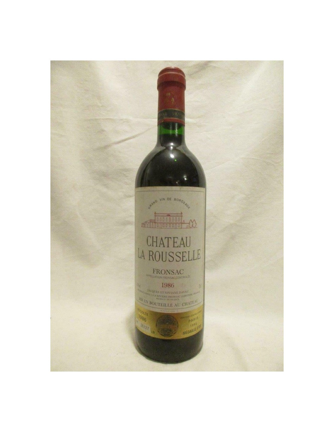 1986 - fronsac - château la rousselle - rouge - bordeaux - Just Wines 