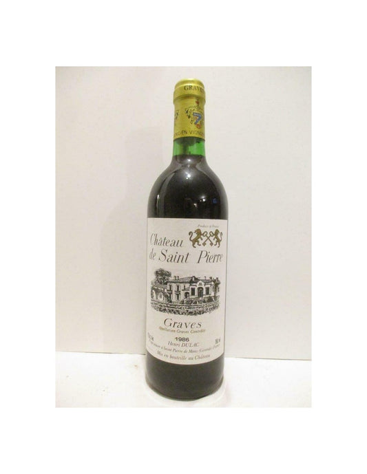 1986 - graves - château de saint-pierre - rouge - bordeaux - Just Wines 