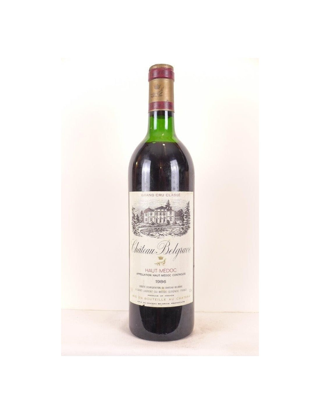 1986 - haut-médoc - château belgrave grand cru classé (b1) - rouge - bordeaux - Just Wines 