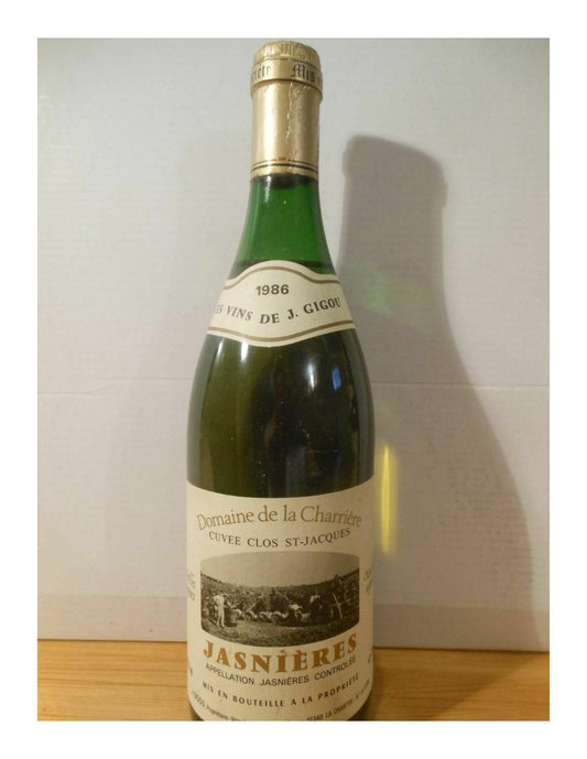 1986 - jasnières - gigou - domaine de la charrière clos saint-jacques - blanc - loire - touraine france - Just Wines 