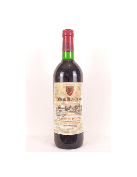 1986 - lalande de pomerol - château haut-châtain (étiquette tâchée) - rouge - bordeaux - Just Wines 